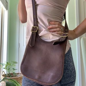 Coach Vintage 9949 Brown Leather Foldover Bag